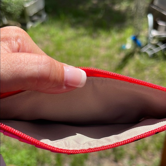 Brahmin pink feline ombre, Melbourne, leather credit card wallet - Picture 4 of 4